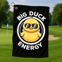 Big Duck Energy Duckie I Love Ducks Lovers Funny Rubber Duck Golf Towel thumb 1