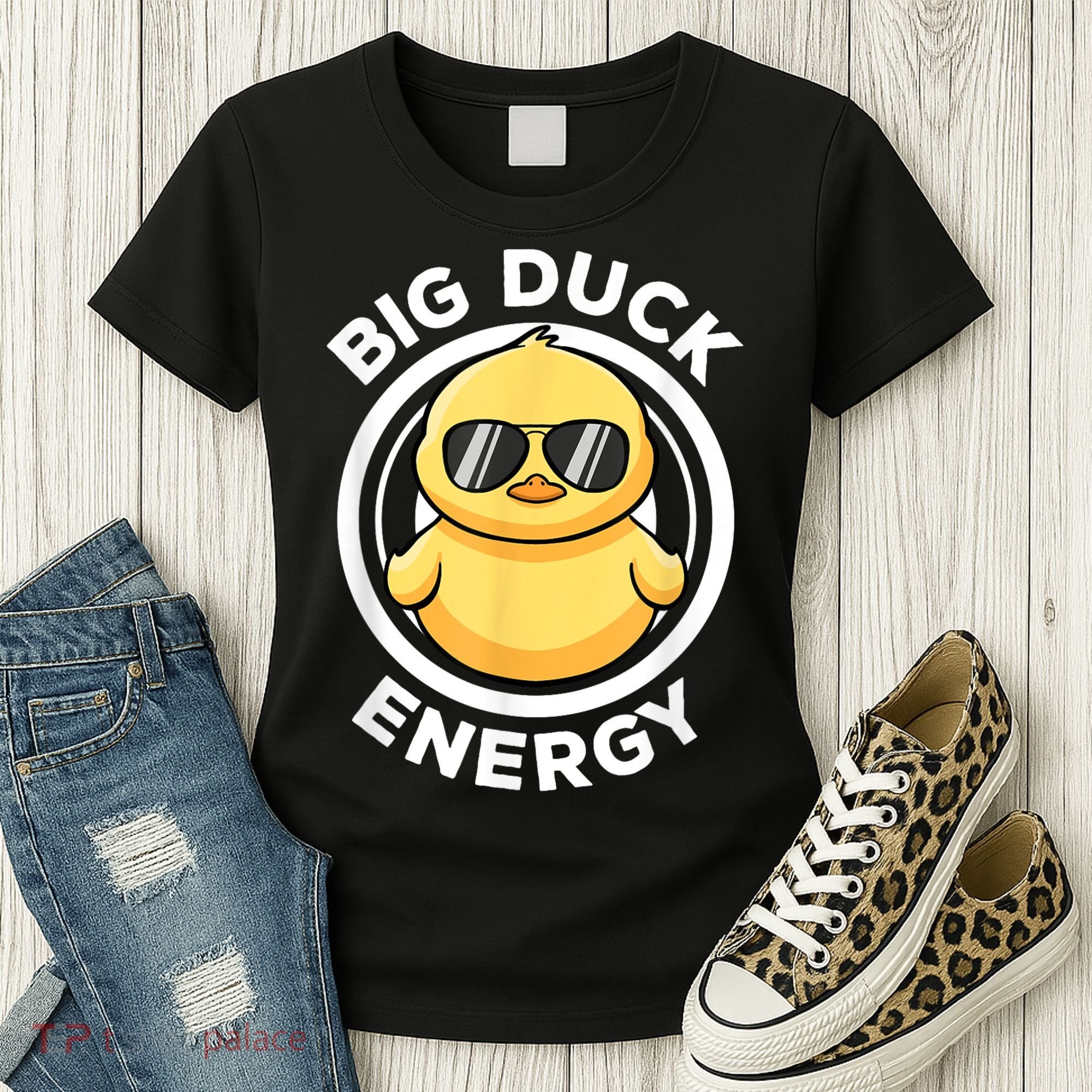 Big Duck Energy Duckie I Love Ducks Lovers Funny Rubber Duck Women's T-Shirt