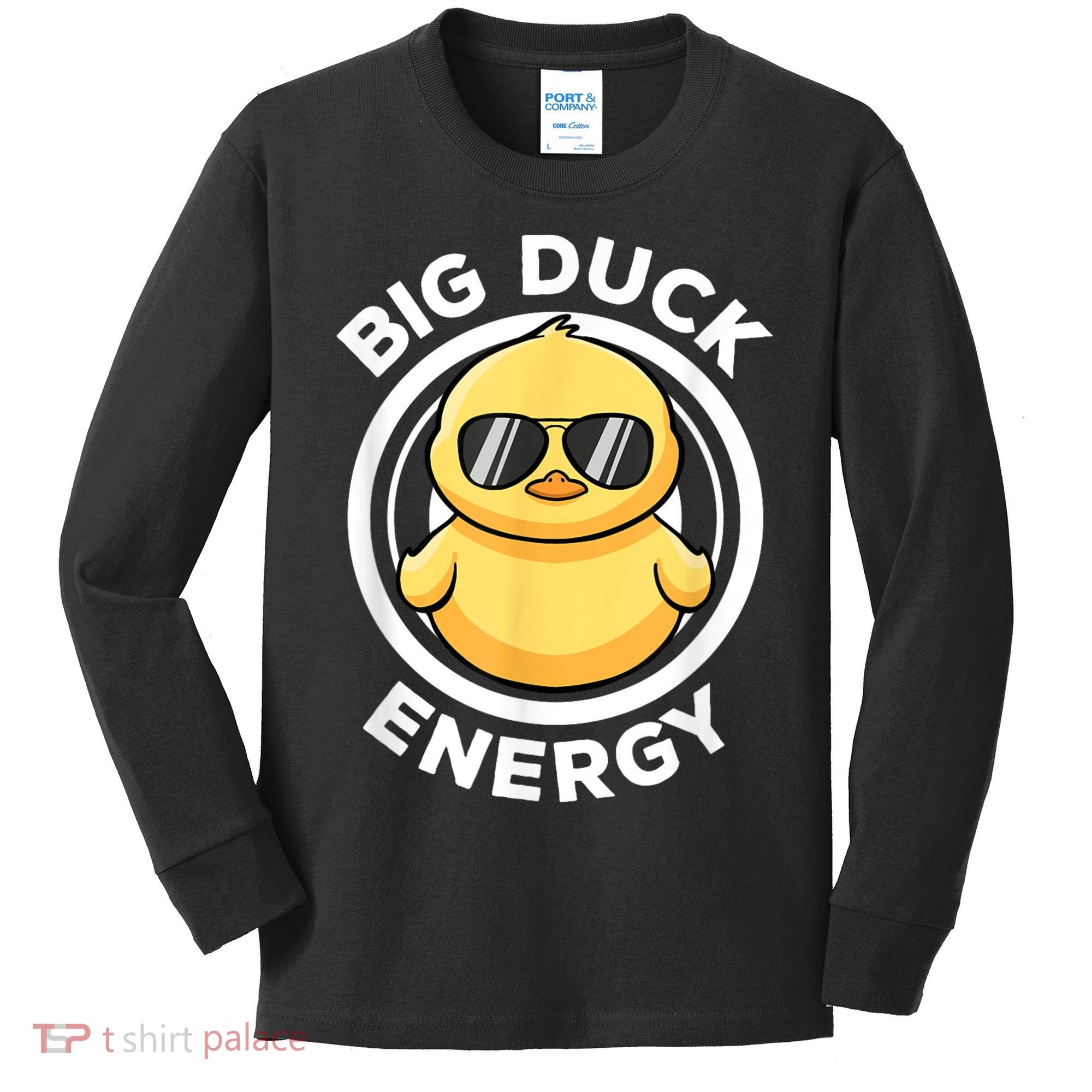 Big Duck Energy Duckie I Love Ducks Lovers Funny Rubber Duck Kids Long Sleeve Shirt