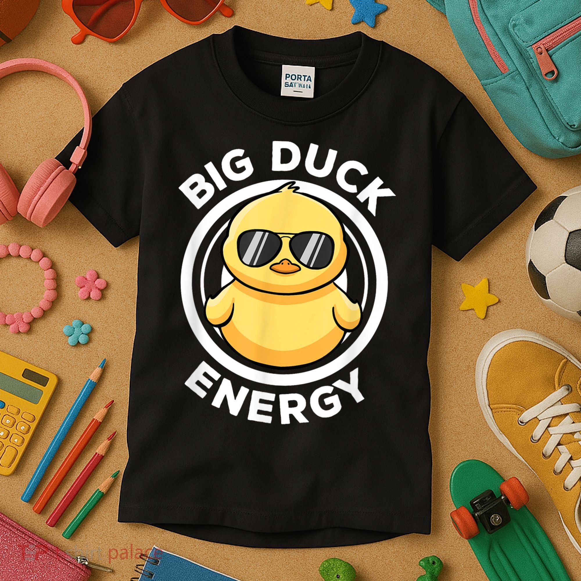 Big Duck Energy Duckie I Love Ducks Lovers Funny Rubber Duck Kids T-Shirt