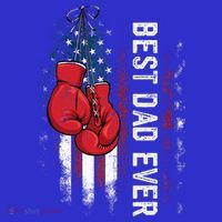 Best Dad Ever Boxing Gloves Fathers Day Boxers Flag USA Him Apron thumb 3
