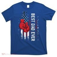 Best Dad Ever Boxing Gloves Fathers Day Boxers Flag USA Him T-Shirt thumb 0