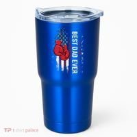 Best Dad Ever Boxing Gloves Fathers Day Boxers Flag USA Him Tumbler thumb 0