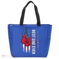 Best Dad Ever Boxing Gloves Fathers Day Boxers Flag USA Him Tote Bag thumb 0