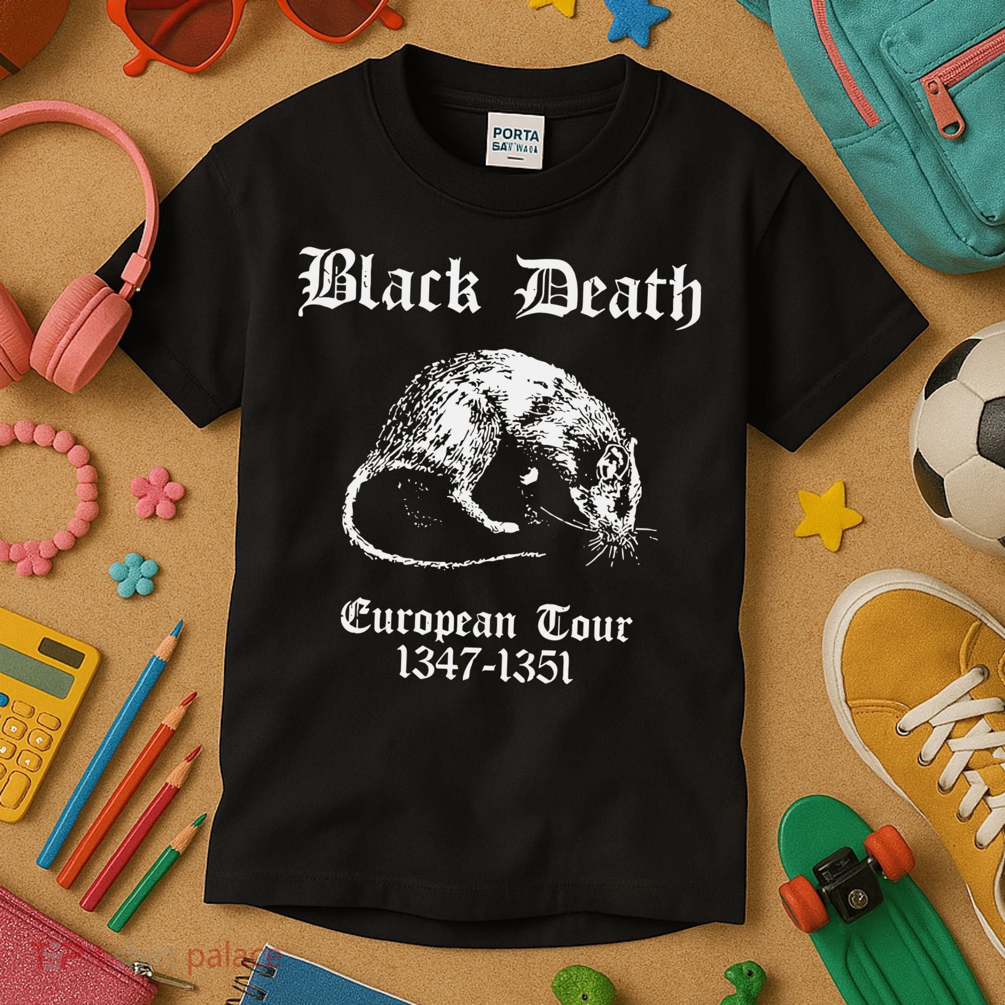 Black Death European 1347 1351 Apparel Kids T-Shirt