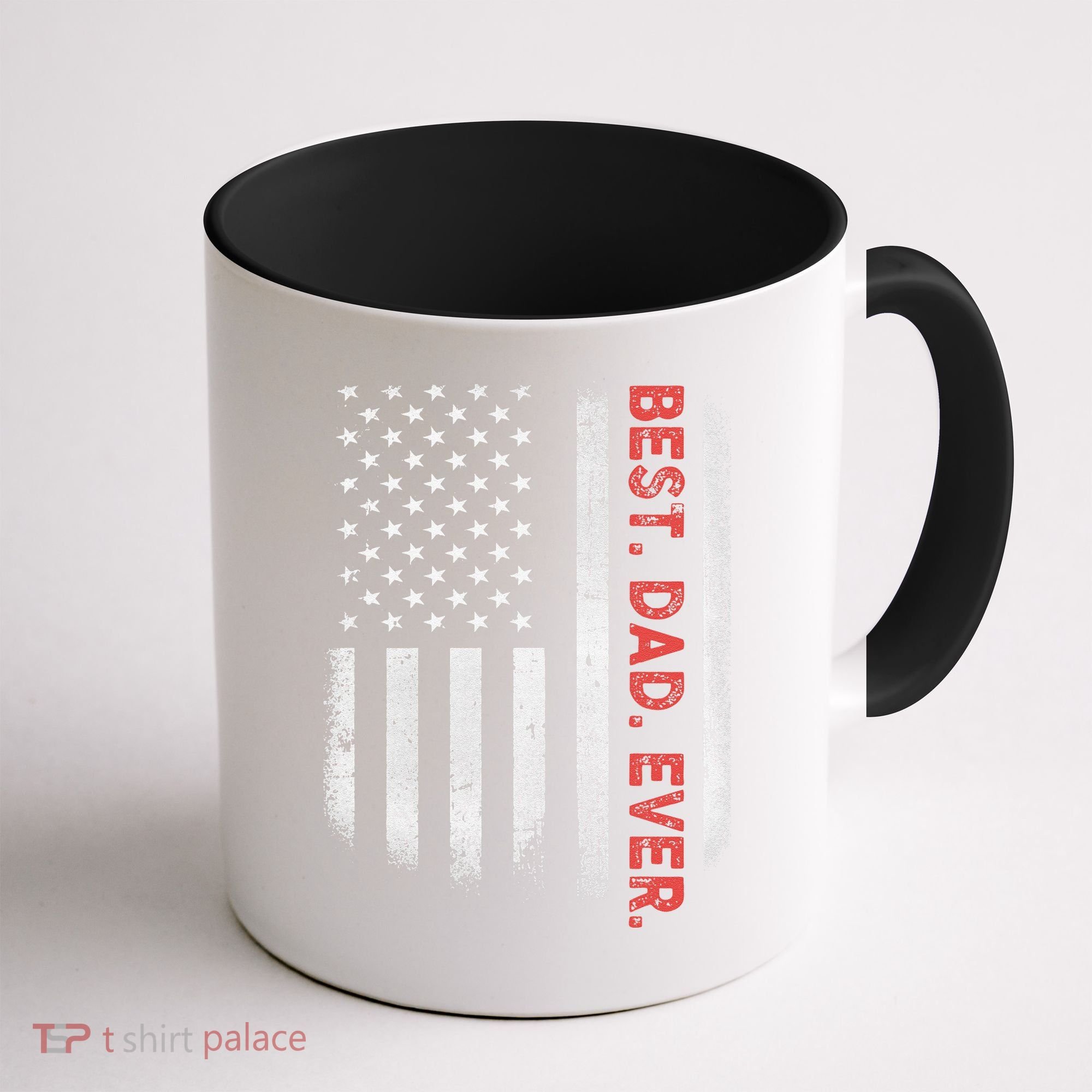 Best Dad Ever With US American Flag Gift For Fathers Day Gift Coffee Mug