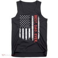 Best Dad Ever With US American Flag Gift For Fathers Day Gift Tank Top thumb 0