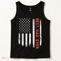 Best Dad Ever With US American Flag Gift For Fathers Day Gift Tank Top thumb 2