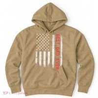 Best Dad Ever With US American Flag Gift For Fathers Day Gift Hoodie thumb 0