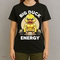 Big Duck Energy Duck Lovers Funny Gym Weightlifting Duck T-Shirt thumb 4