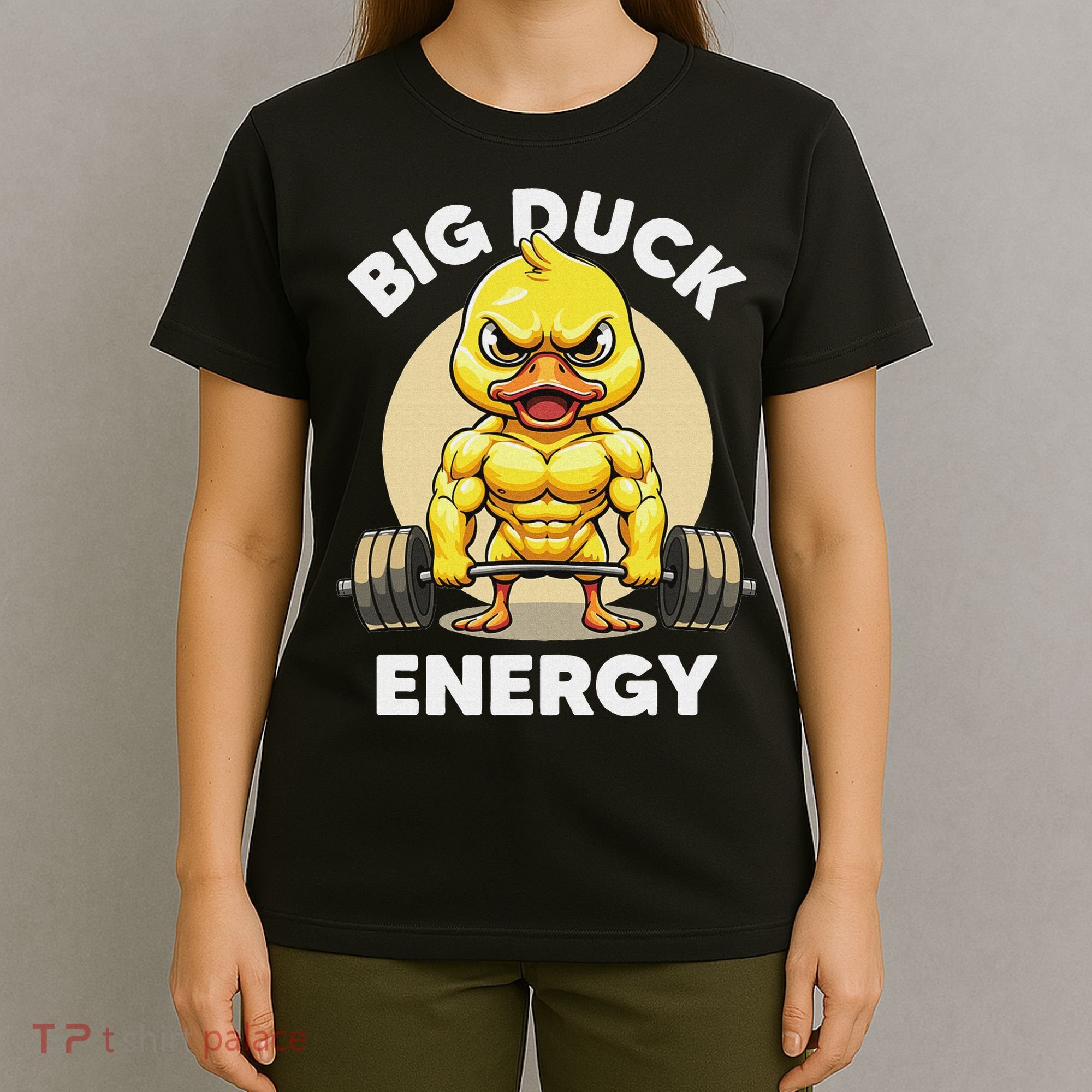 Big Duck Energy Duck Lovers Funny Gym Weightlifting Duck T-Shirt