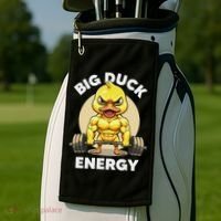 Big Duck Energy Duck Lovers Funny Gym Weightlifting Duck Golf Towel thumb 2