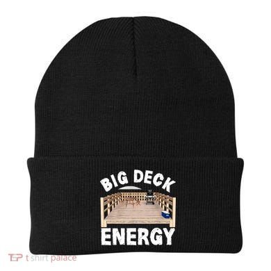 Big Deck Energy | Funny Back Yard Deck Owner & Carpentry Pun Beanie
