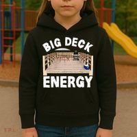 Big Deck Energy | Funny Back Yard Deck Owner & Carpentry Pun Kids Hoodie thumb 3