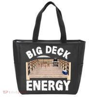 Big Deck Energy | Funny Back Yard Deck Owner & Carpentry Pun Tote Bag thumb 0