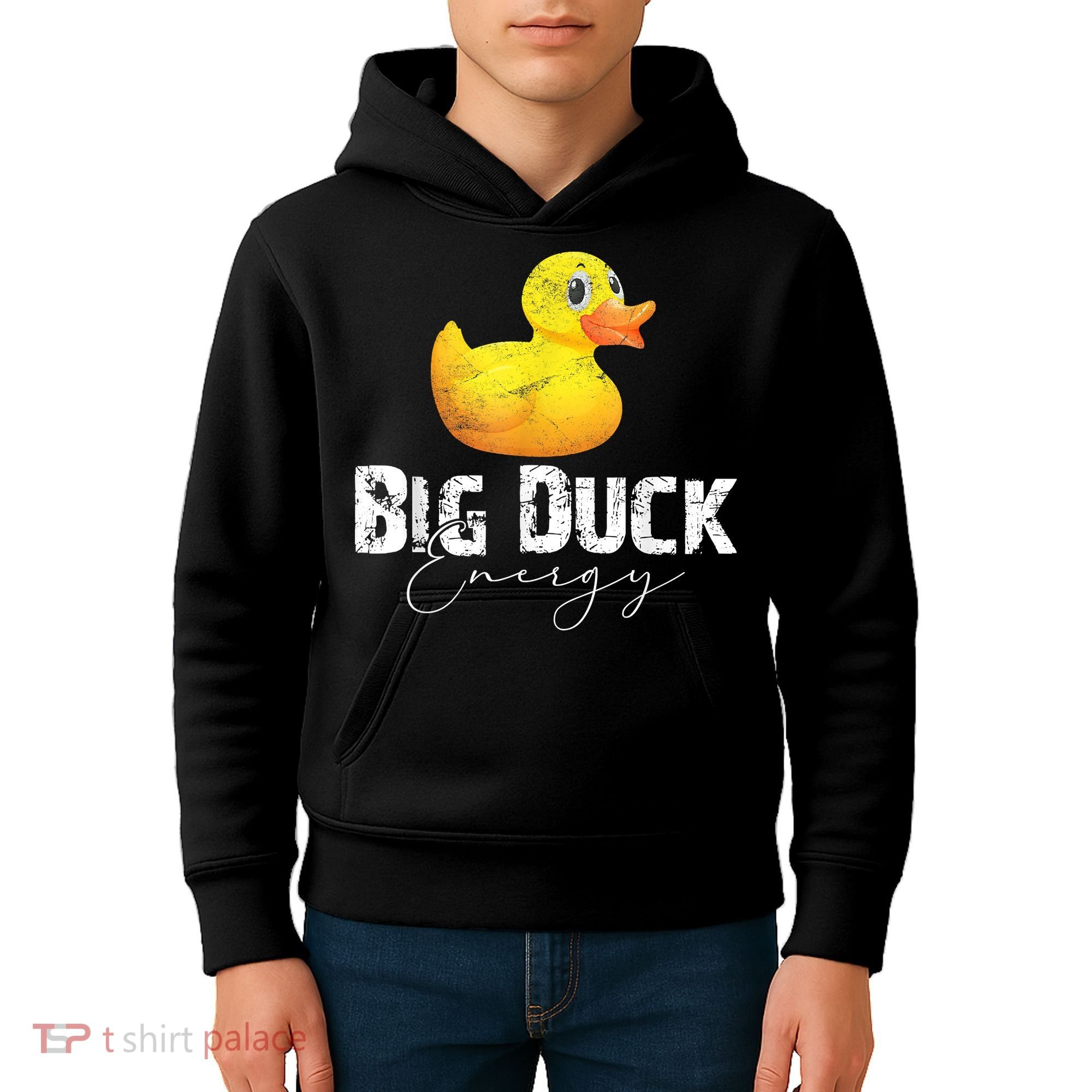 Big Duck Energy Yellow Rubber Duck Lover Kids Hoodie