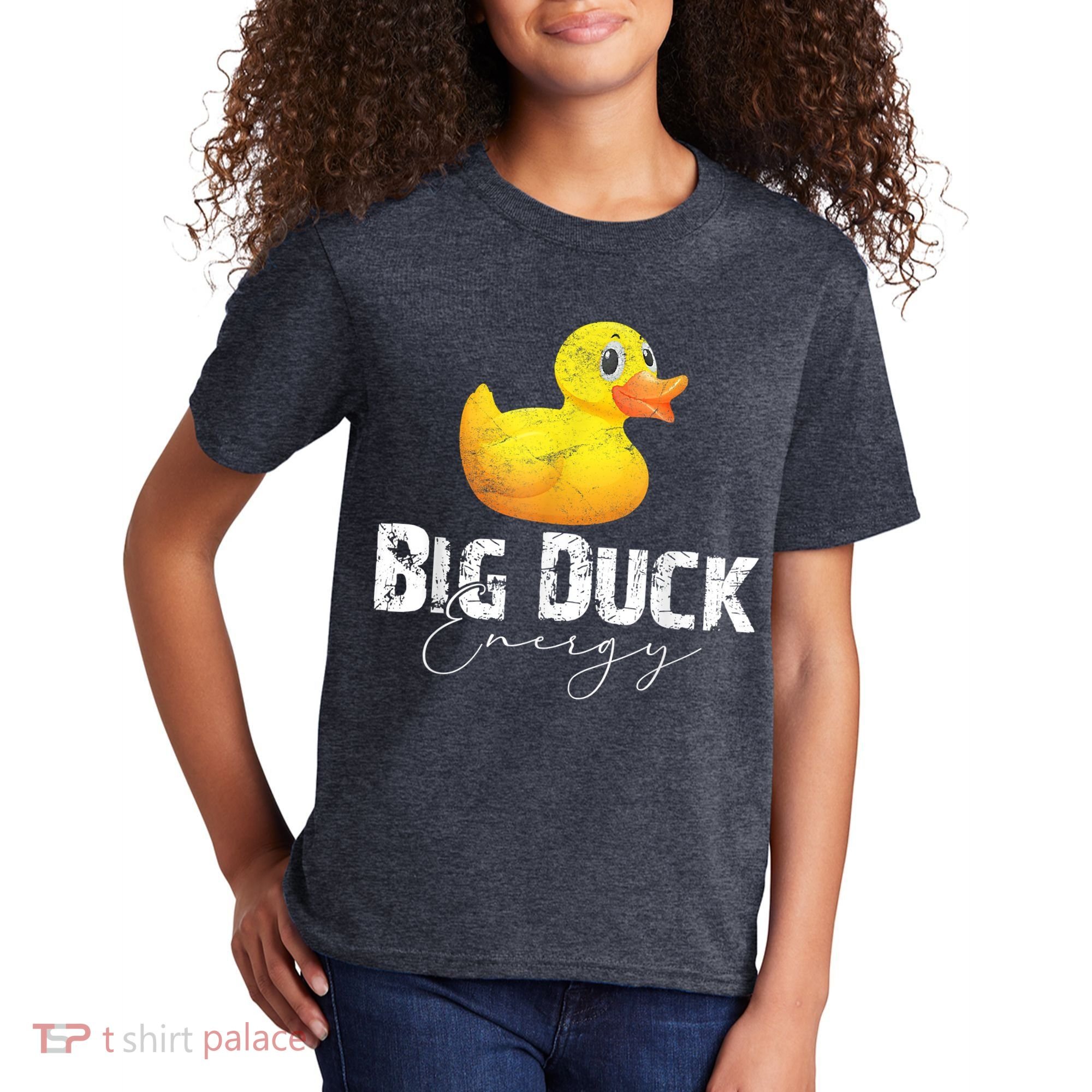 Big Duck Energy Yellow Rubber Duck Lover Kids T-Shirt