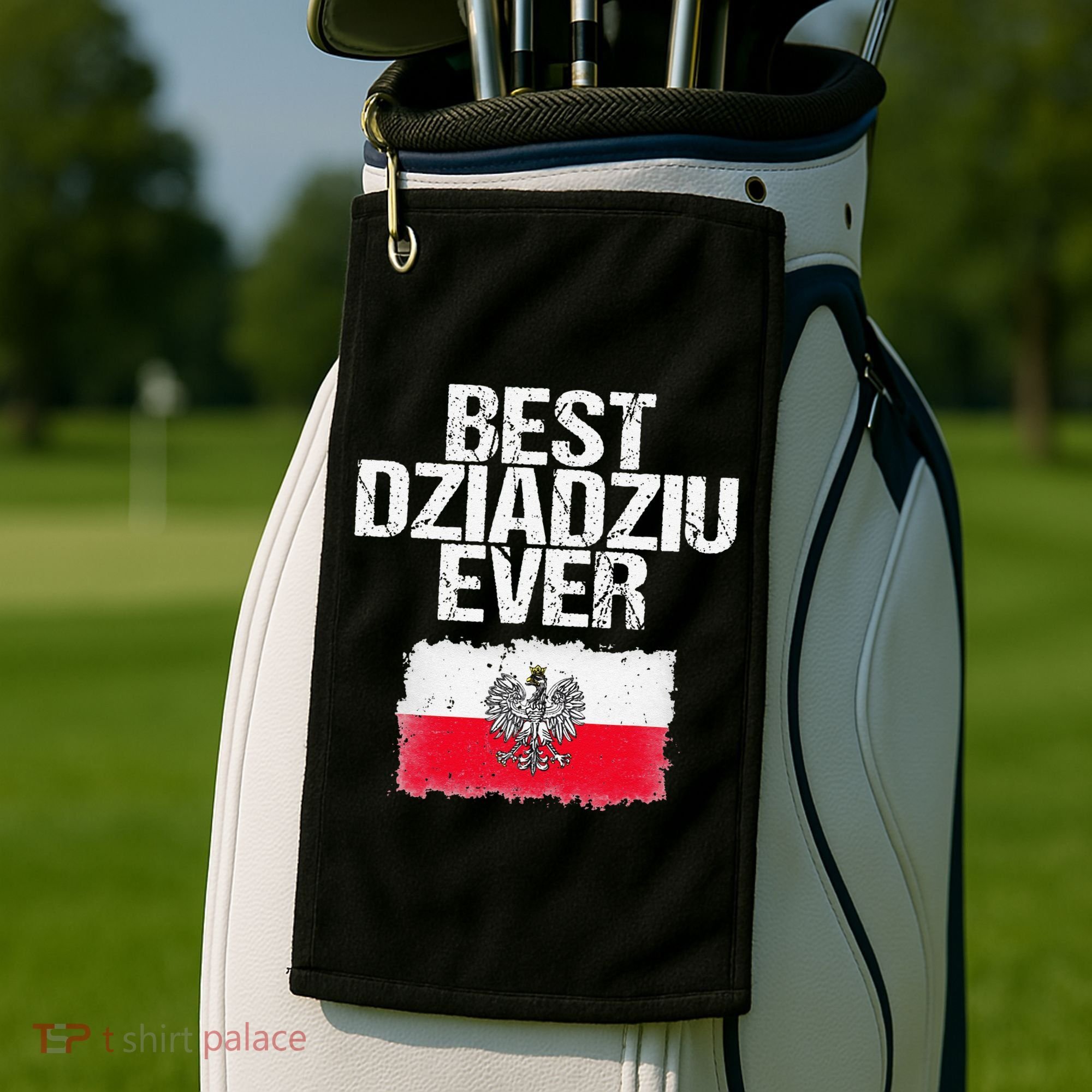 Best Dziadziu Ever Fathers Day Polish Grandpa Gift Golf Towel