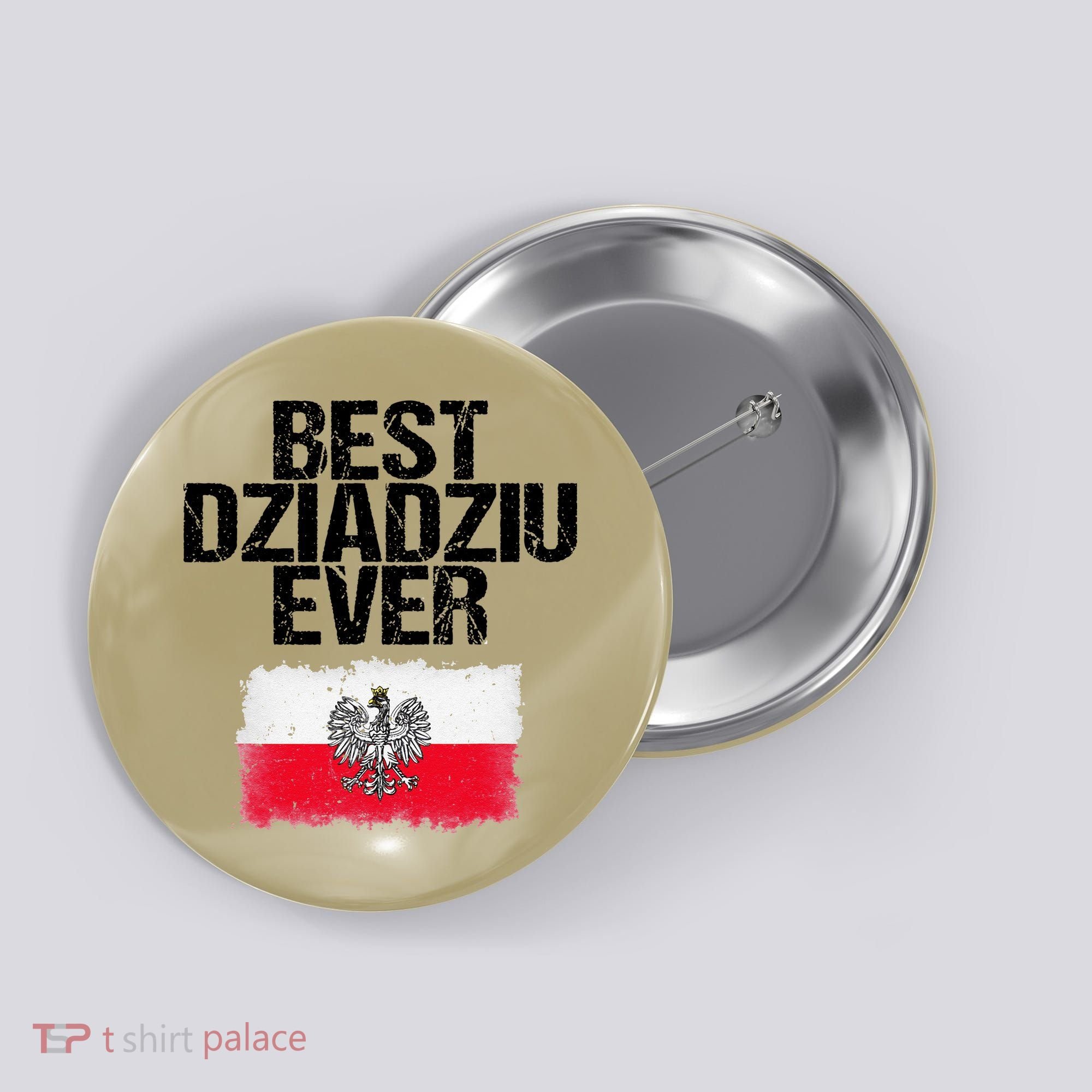 Best Dziadziu Ever Fathers Day Polish Grandpa Gift Button
