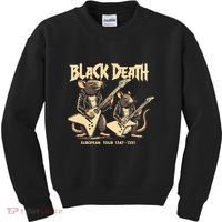 Black Death European Ren Faire Medieval History Goth Kids Sweatshirt thumb 0