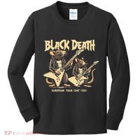 Black Death European Ren Faire Medieval History Goth Kids Long Sleeve Shirt thumb 0