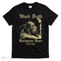 Black Death European Tour Retro Plagues Doctor Art T-Shirt thumb 0