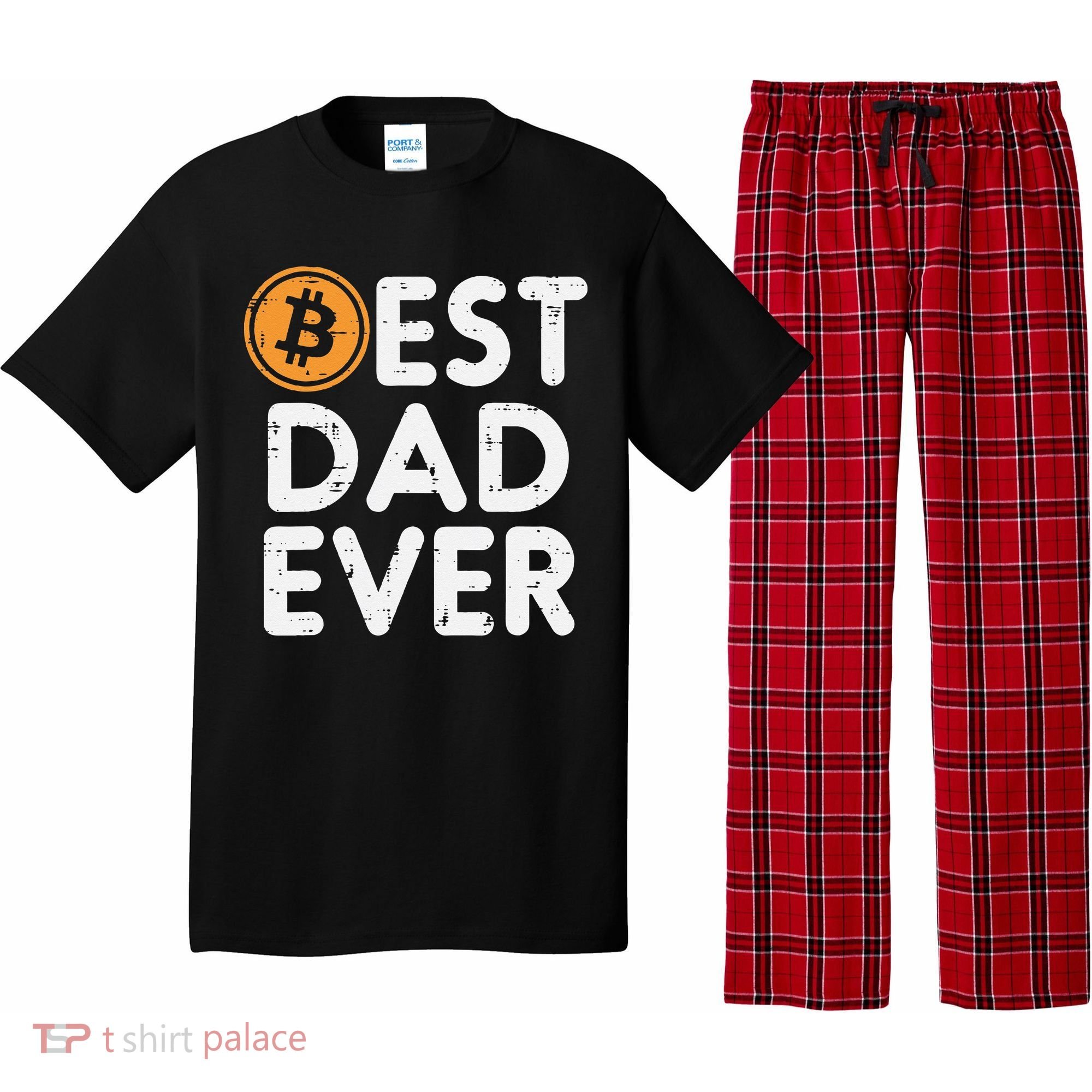 Best Dad Ever Bitcoin Crypto Cryptocurrency Daddy Papa Pajama Set