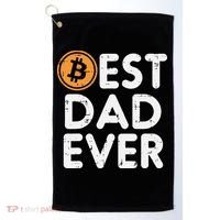 Best Dad Ever Bitcoin Crypto Cryptocurrency Daddy Papa Golf Towel thumb 0