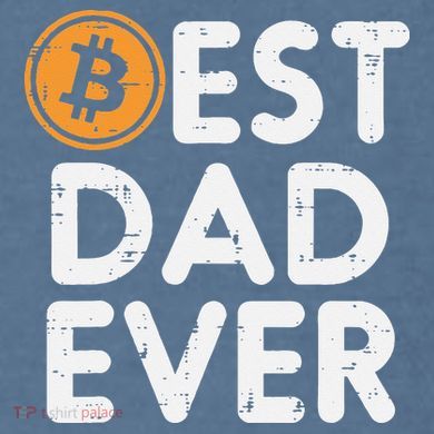 Best Dad Ever Bitcoin Crypto Cryptocurrency Daddy Papa Garment-Dyed Sweatshirt
