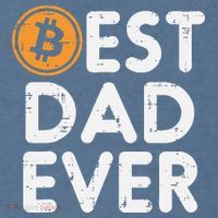 Best Dad Ever Bitcoin Crypto Cryptocurrency Daddy Papa Garment-Dyed Sweatshirt thumb 2