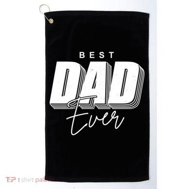 Best Dad Ever Retro Gift Golf Towel