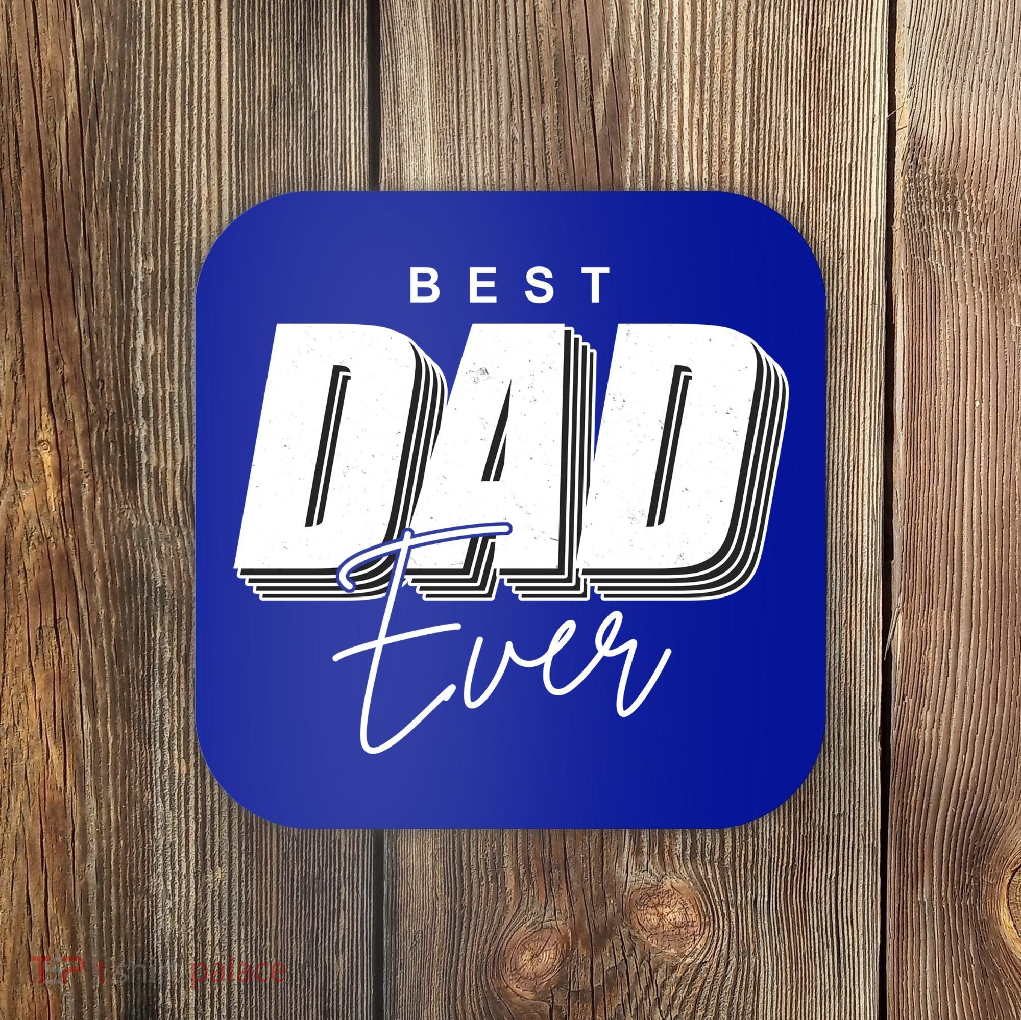 Best Dad Ever Retro Gift Coaster