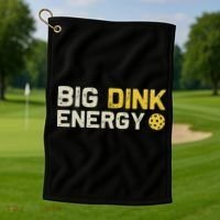 Big Dink Energy Pickleball Funny Dinking Pickle Ball Lover Golf Towel thumb 1