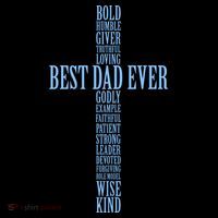Best Dad Ever Positve Words Cross Long Sleeve Shirt thumb 2