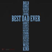 Best Dad Ever Positve Words Cross Button thumb 1