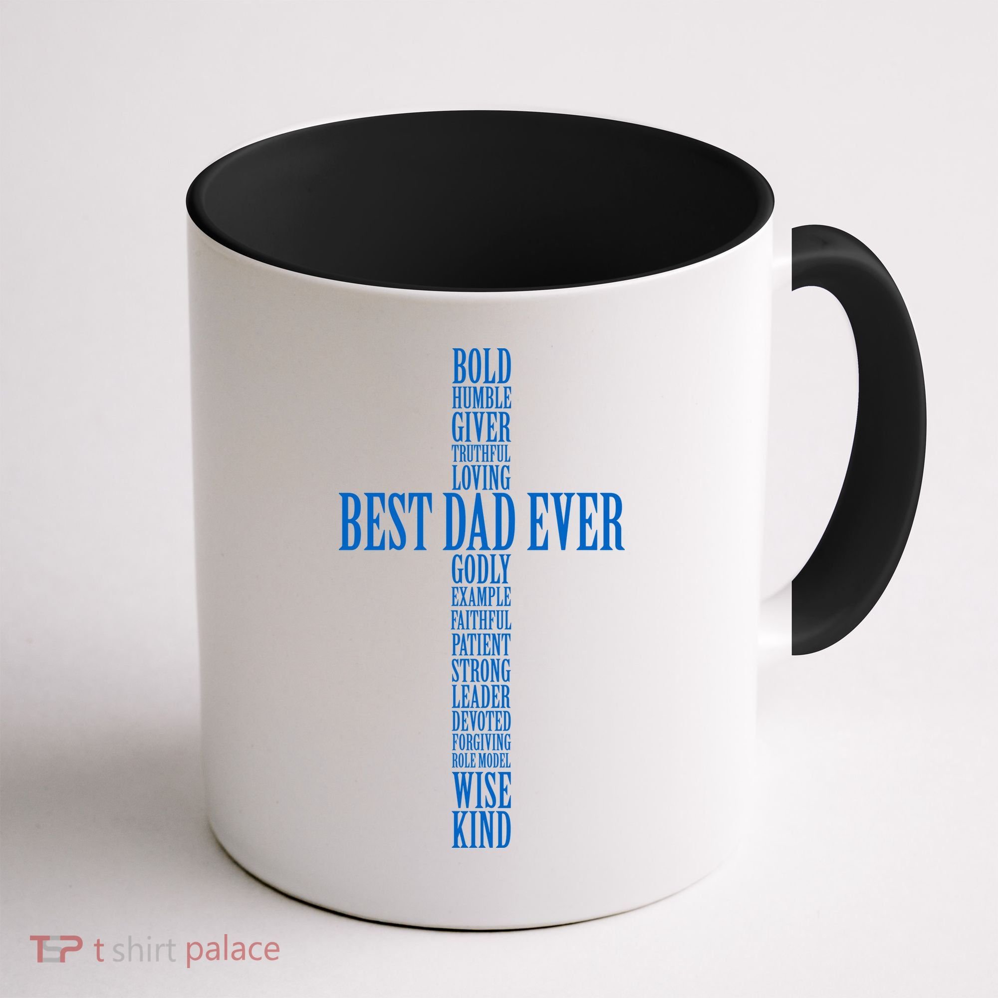 Best Dad Ever Positve Words Cross Coffee Mug