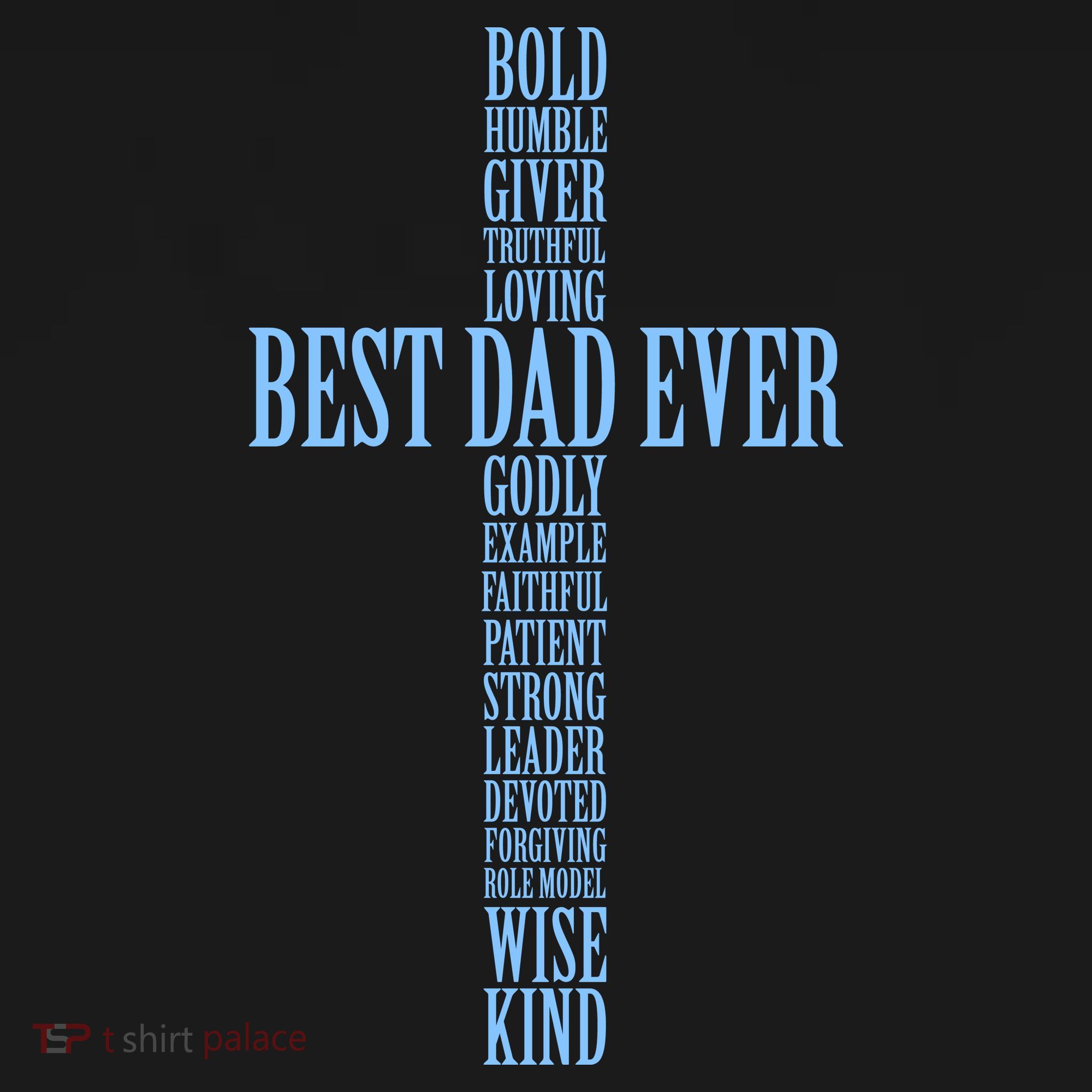 Best Dad Ever Positve Words Cross Polo