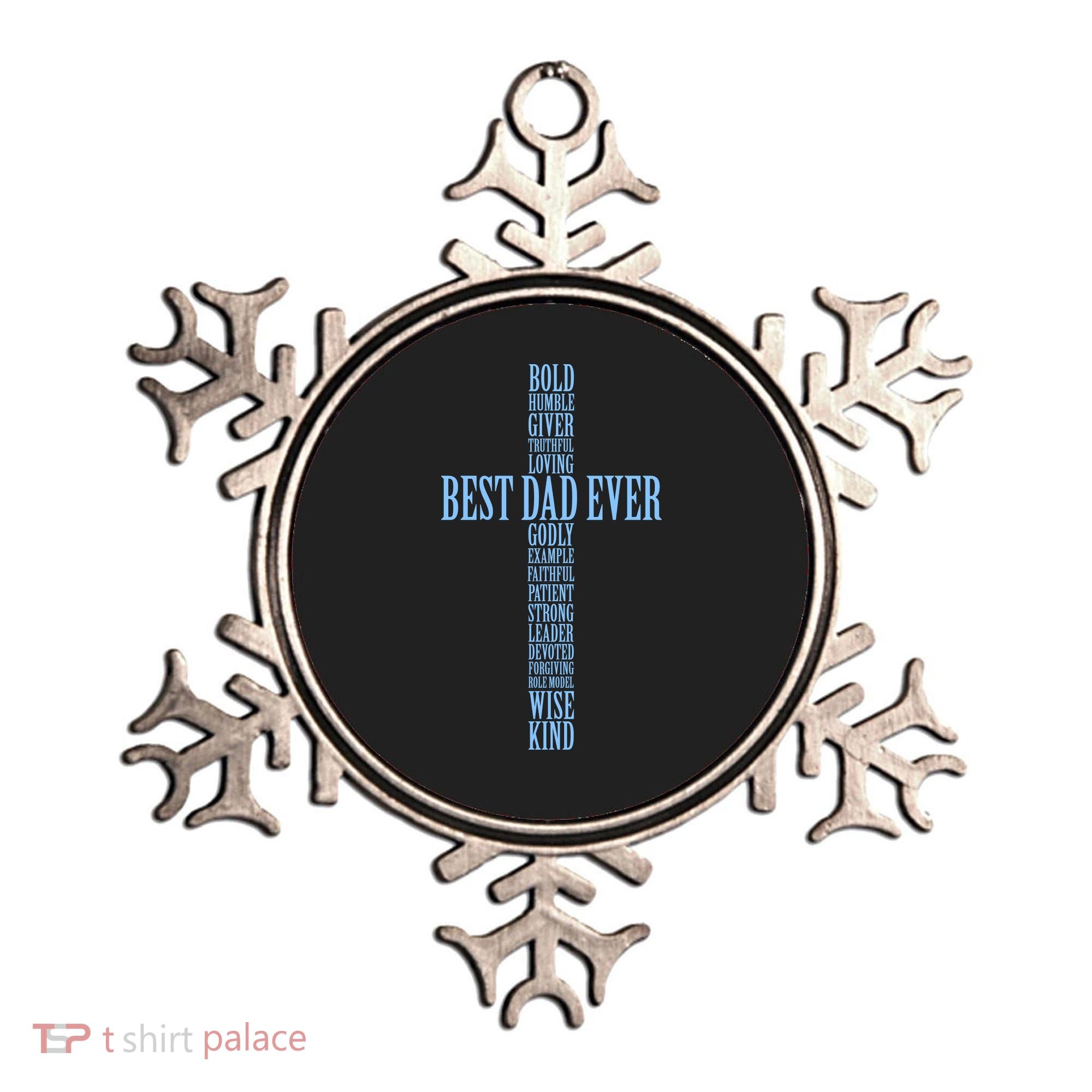 Best Dad Ever Positve Words Cross Ornament