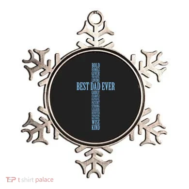 Best Dad Ever Positve Words Cross Ornament