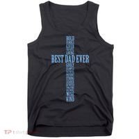 Best Dad Ever Positve Words Cross Tank Top thumb 0