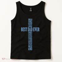 Best Dad Ever Positve Words Cross Tank Top thumb 2