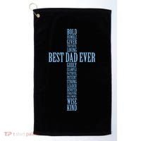 Best Dad Ever Positve Words Cross Golf Towel thumb 0