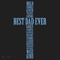 Best Dad Ever Positve Words Cross Golf Towel thumb 3