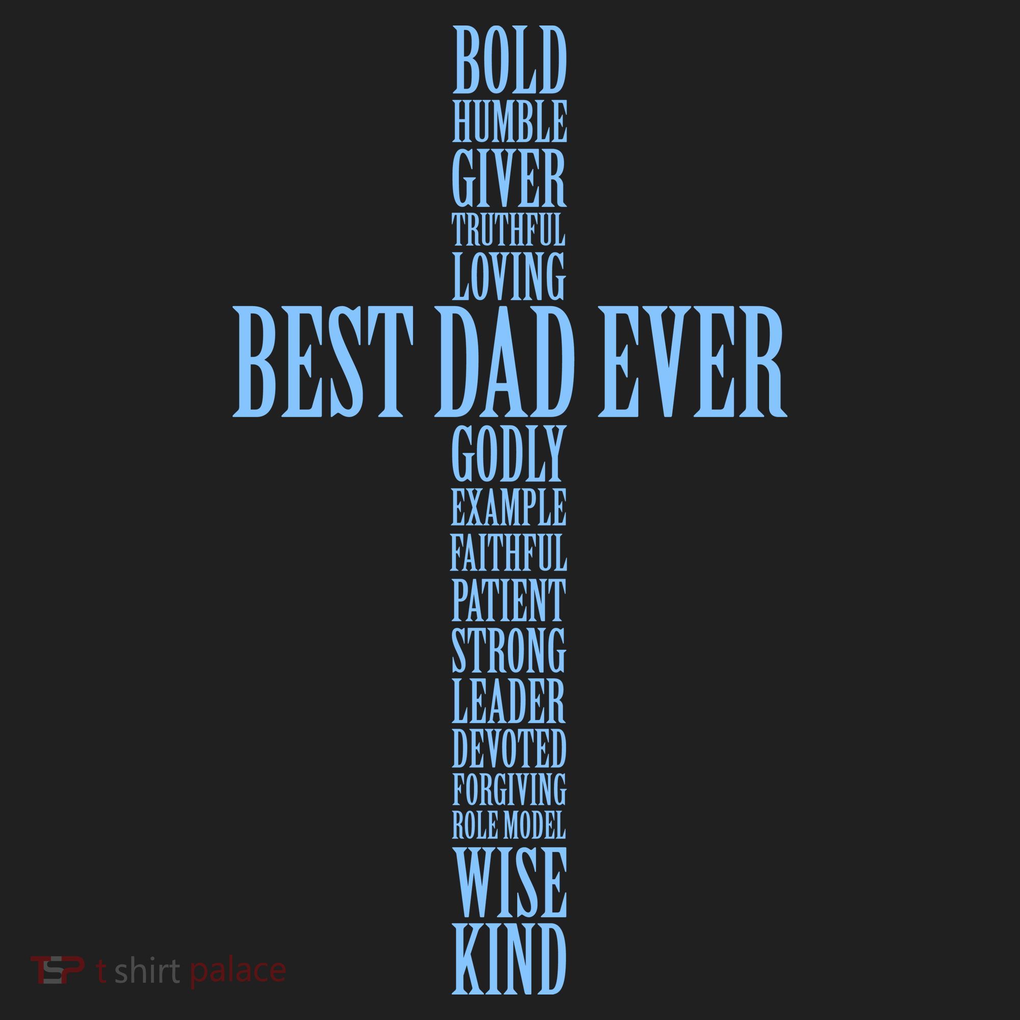 Best Dad Ever Positve Words Cross Golf Towel