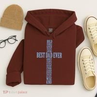 Best Dad Ever Positve Words Cross Hoodie thumb 4