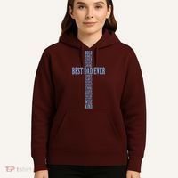 Best Dad Ever Positve Words Cross Hoodie thumb 5