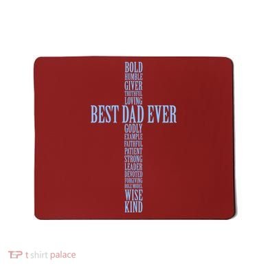Best Dad Ever Positve Words Cross Mousepad
