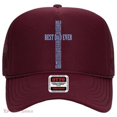 Best Dad Ever Positve Words Cross Hat
