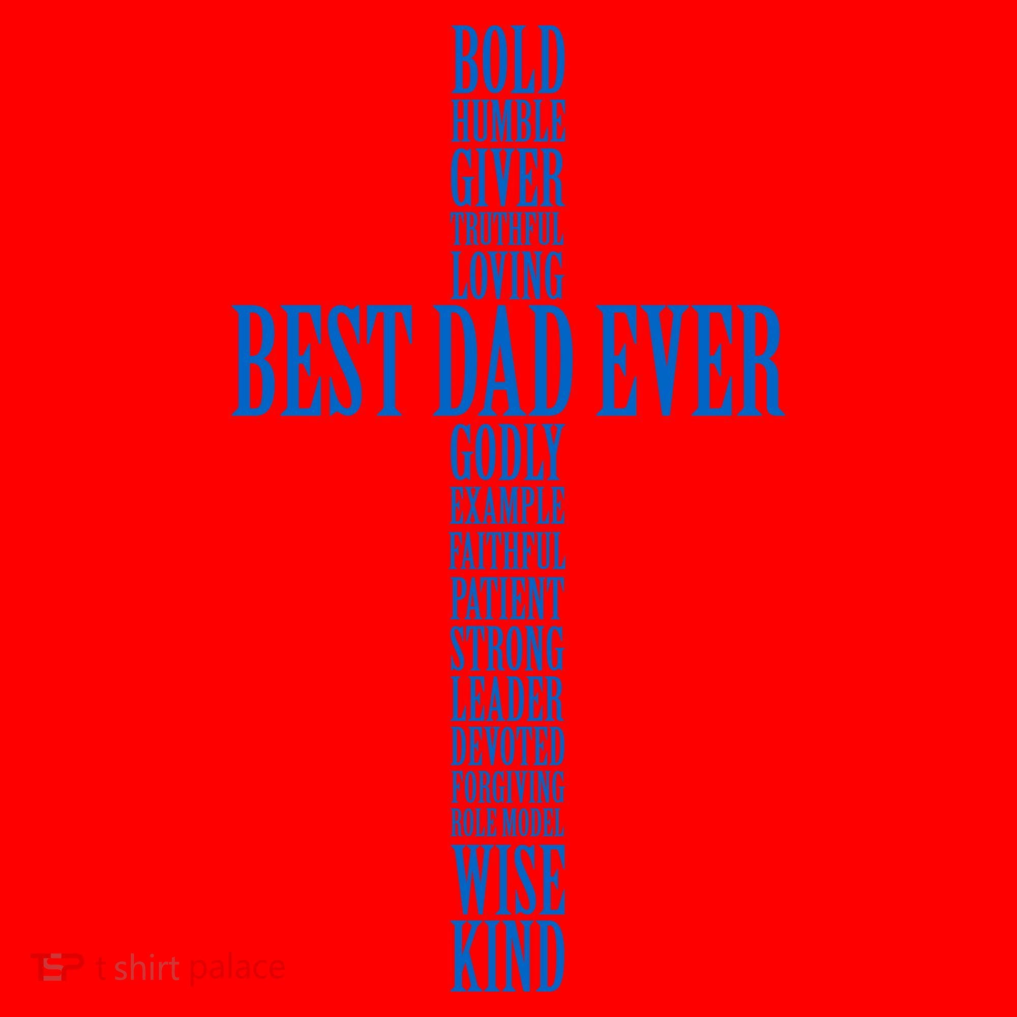 Best Dad Ever Positve Words Cross Santa Hat