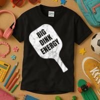 Big Dink Energy Funny Pickleball Sport Kids T-Shirt thumb 3